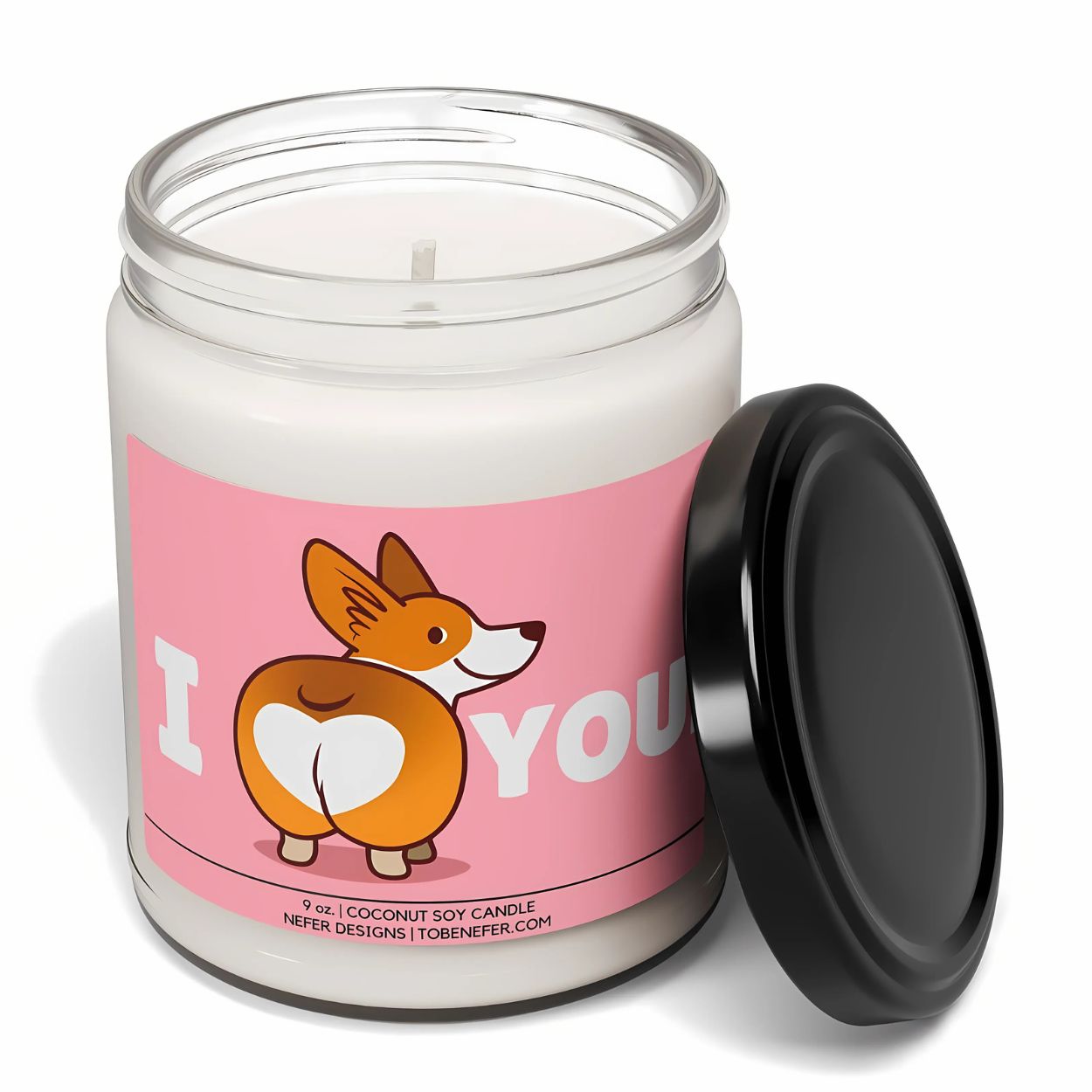 I love You Valentines candle 3 