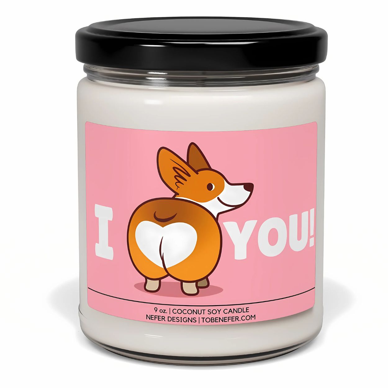 I love You Valentines candle 1 