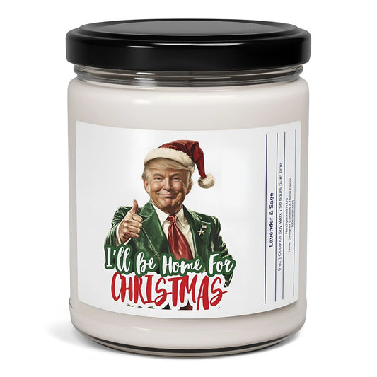 I Will be at Home for Christmas Donal Trump Candle | Election Candles