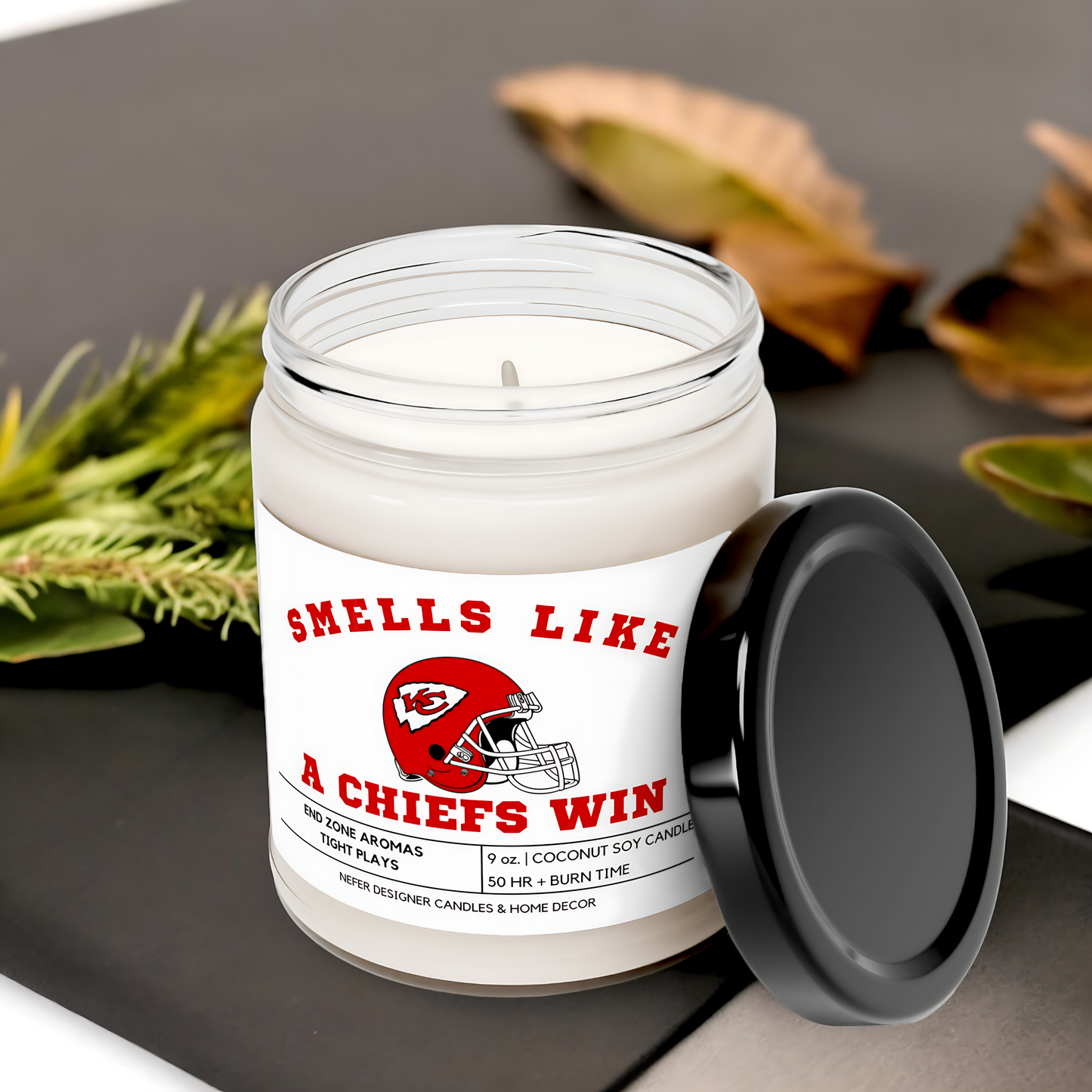 Smells Like a Kansas City Chiefs Win - Kansas City Lucky Game Day Candle