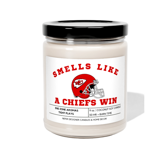 Smells Like a Kansas City Chiefs Win - Kansas City Lucky Game Day Candle