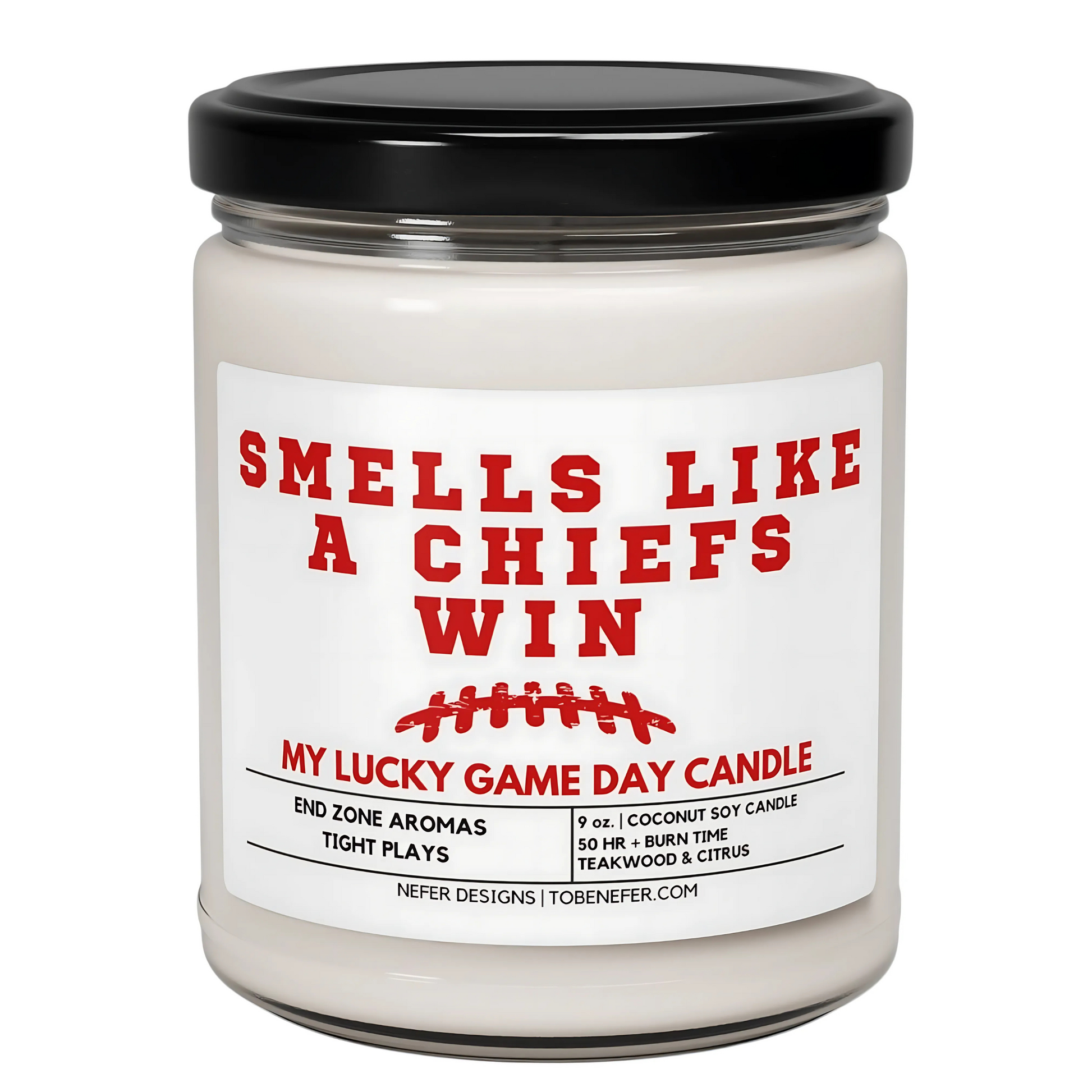 Smells like a chiefs win Kansas football candle 1 