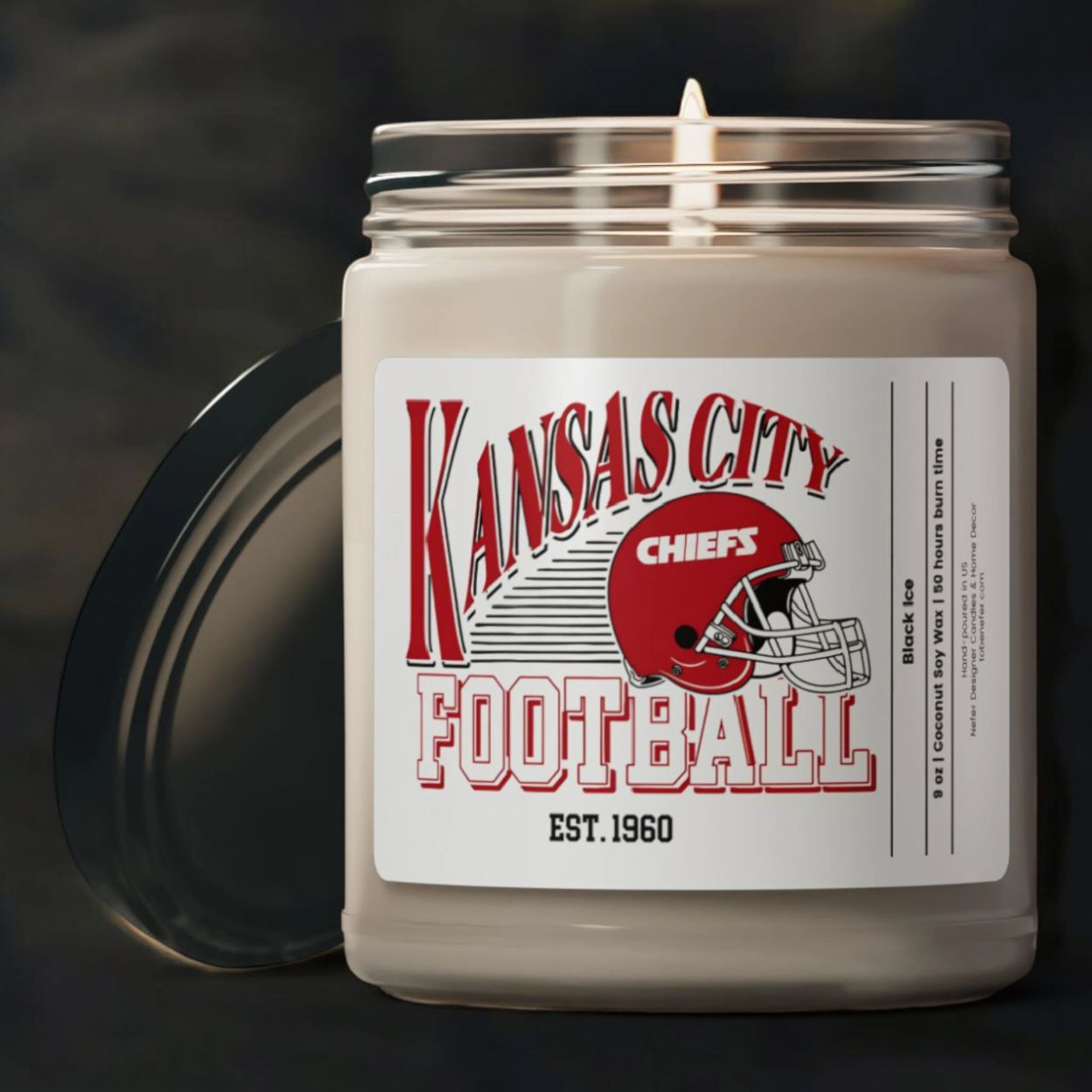 Kansas City Chiefs Football - Kansas City Lucky Game Day Candle