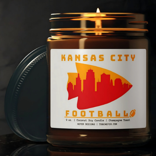 Kansas City Chiefs Football - My Lucky Game Day Candle