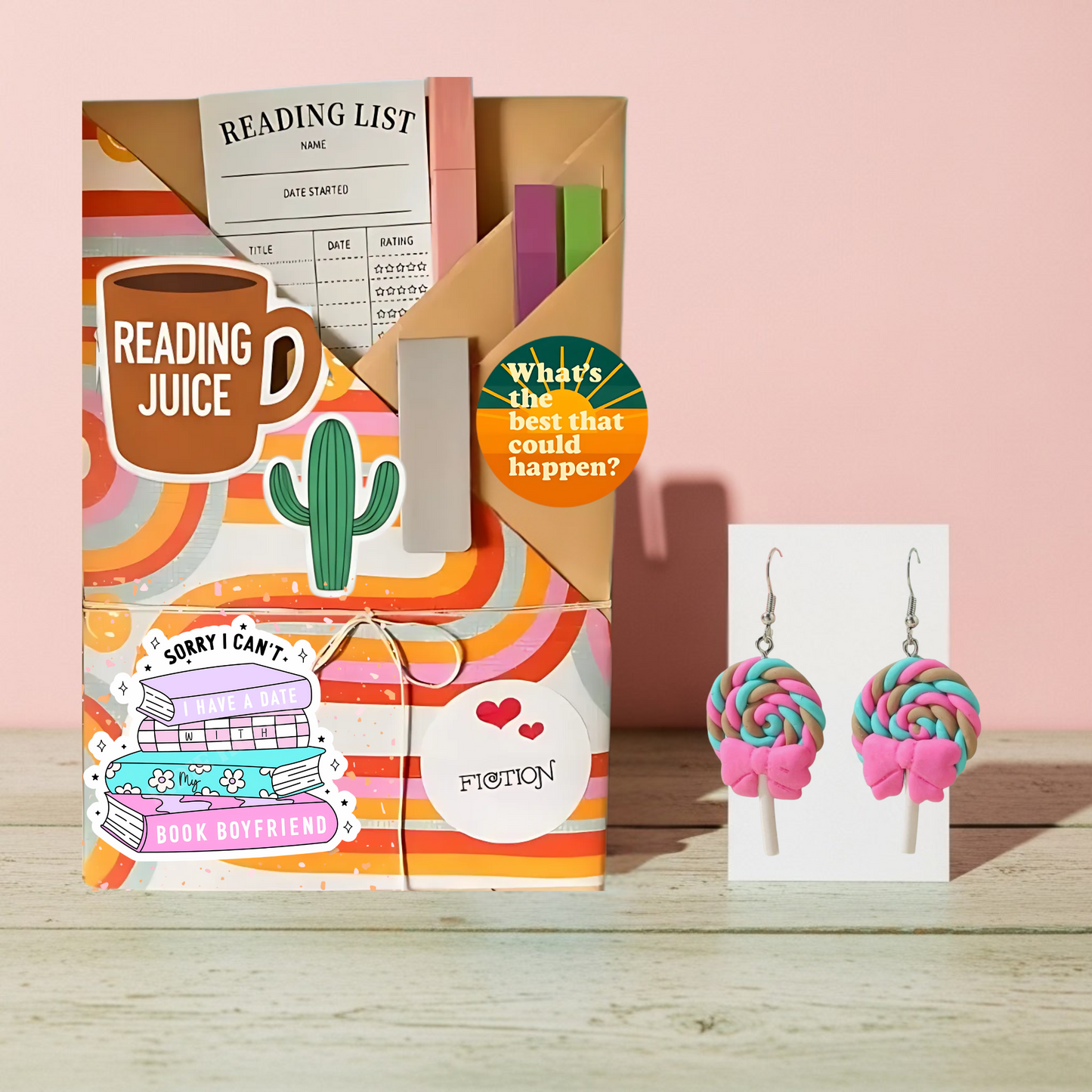 Plot Twist: A Blind Date with a Book & Earrings Gift Set