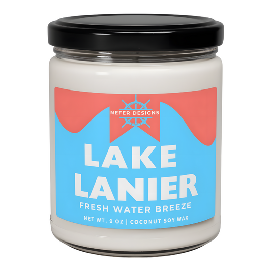 Lake Lanier Fresh Water Breeze Soy Candle by Nefer Designs – Georgia Lake Scent