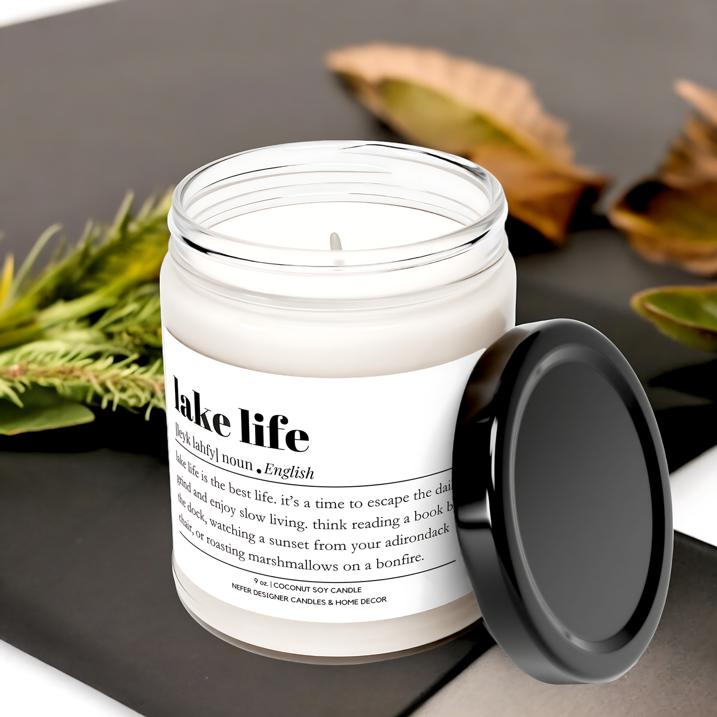 Lake Life - Dictionary Definition Candle