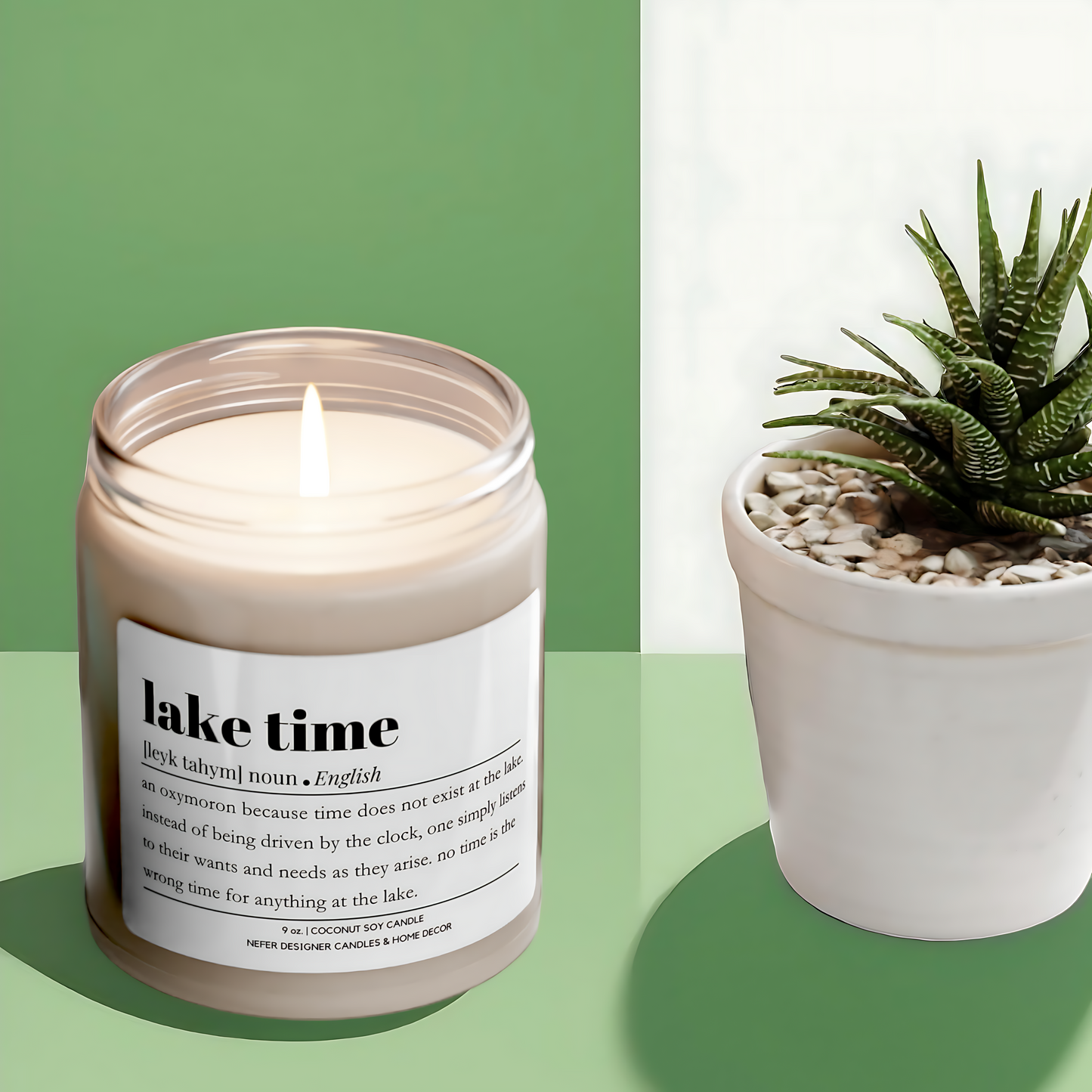 Lake Time - Dictionary Definition Candle