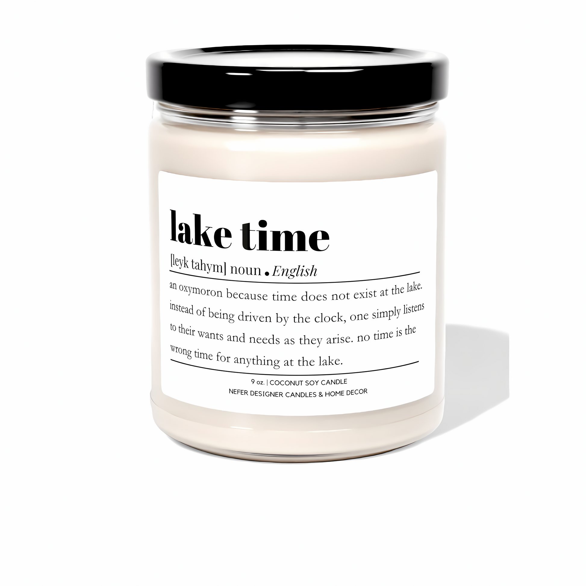 Lake Time - Dictionary Definition Candle