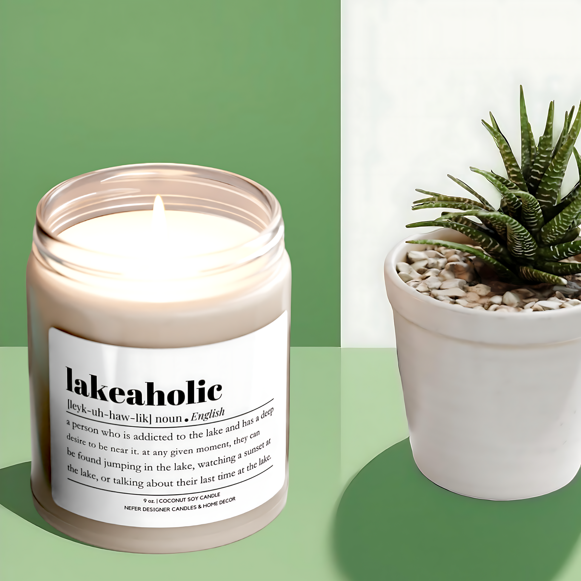 Lakeaholic - Dictionary Definition Candle