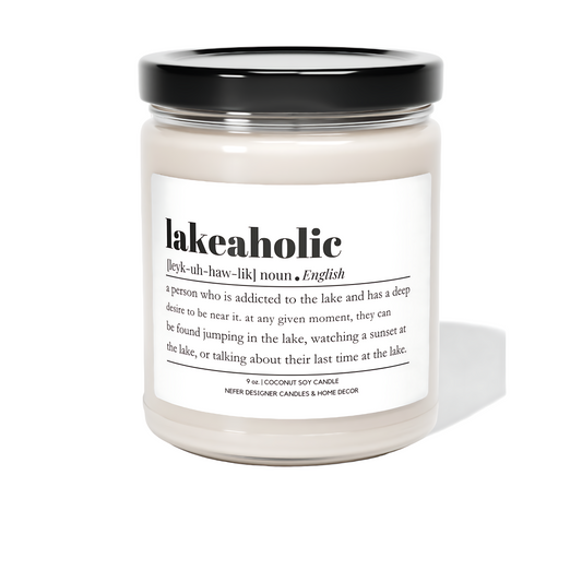 Lakeaholic - Dictionary Definition Candle