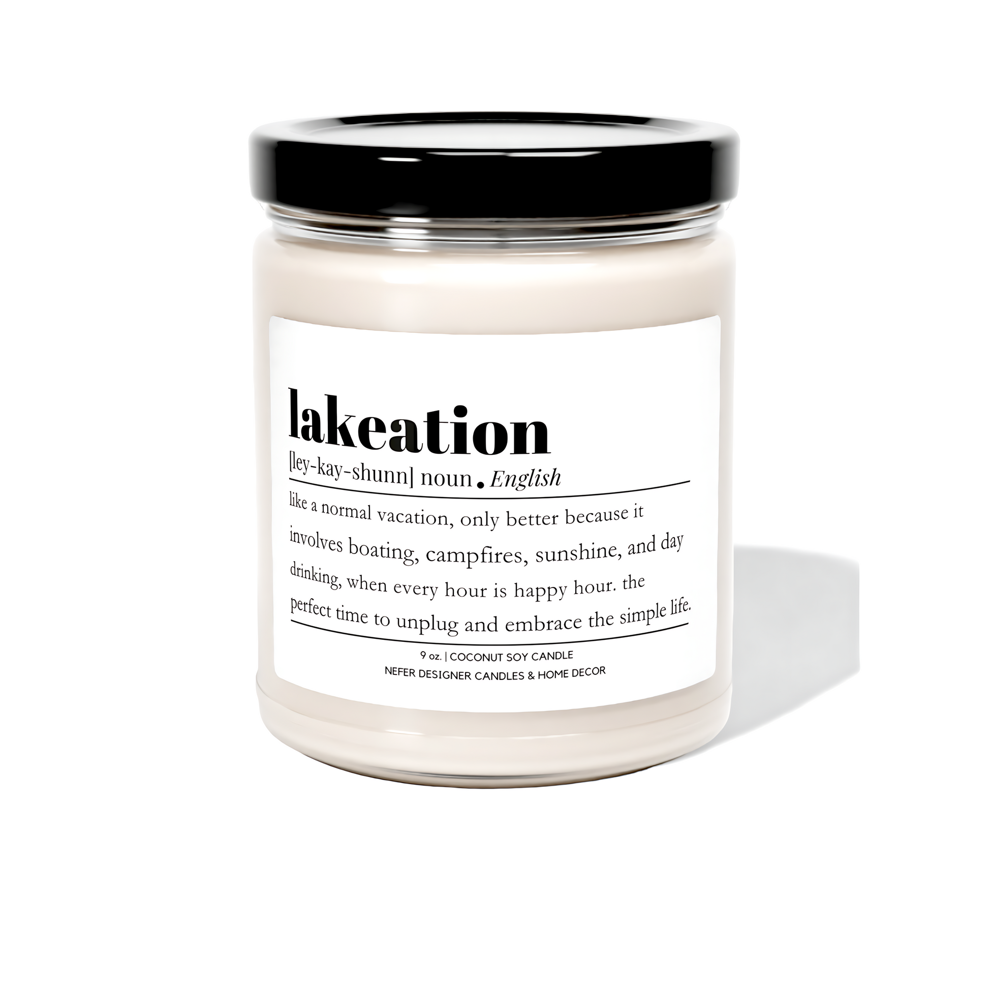 Lakeation - Dictionary Definition Candle