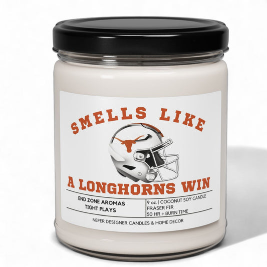 smells like a texas longhorns win candle 