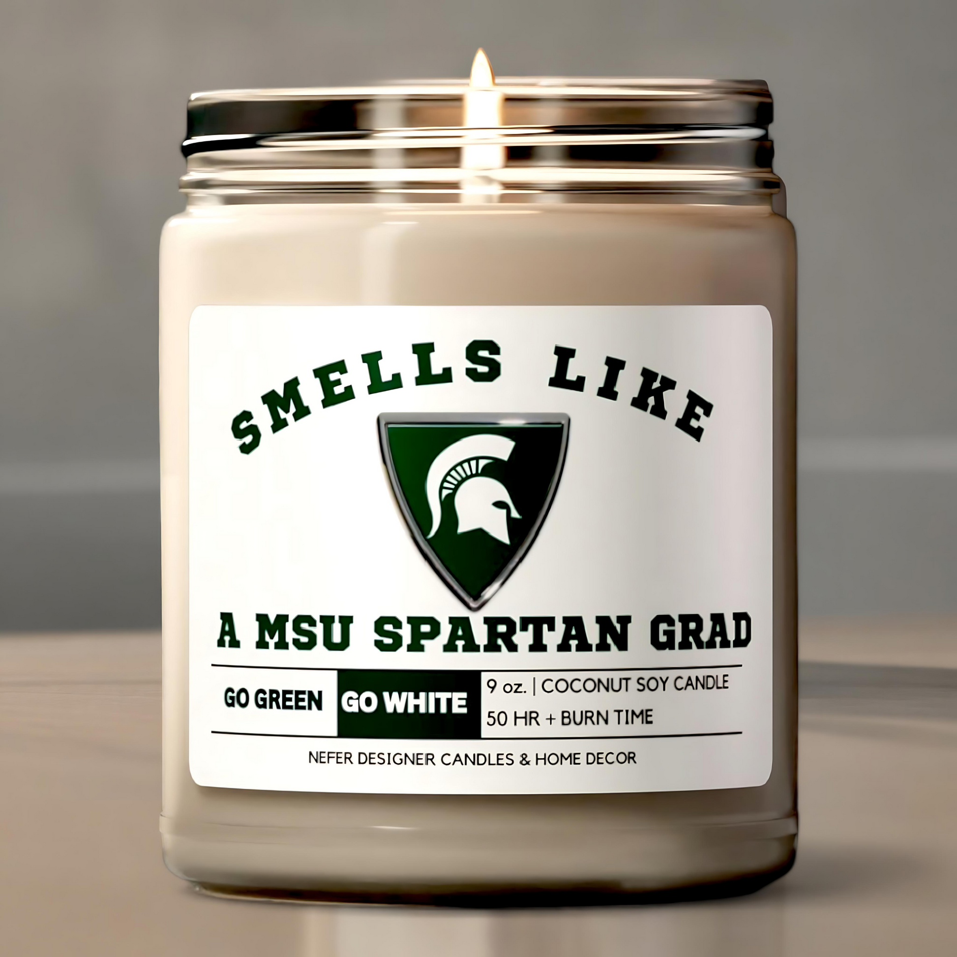 smells like a msu spartan grad candle 