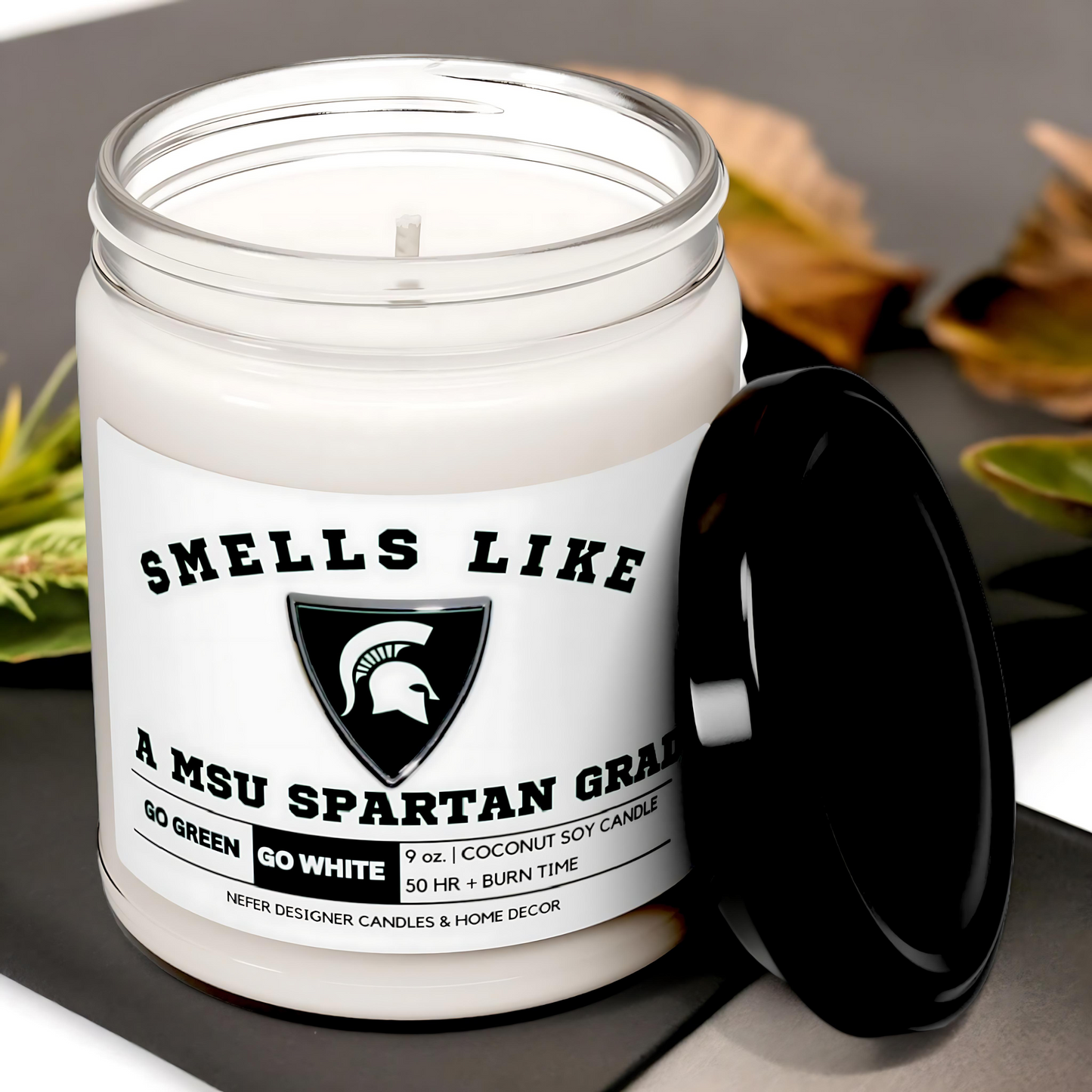 smells like a msu spartan grad candle 