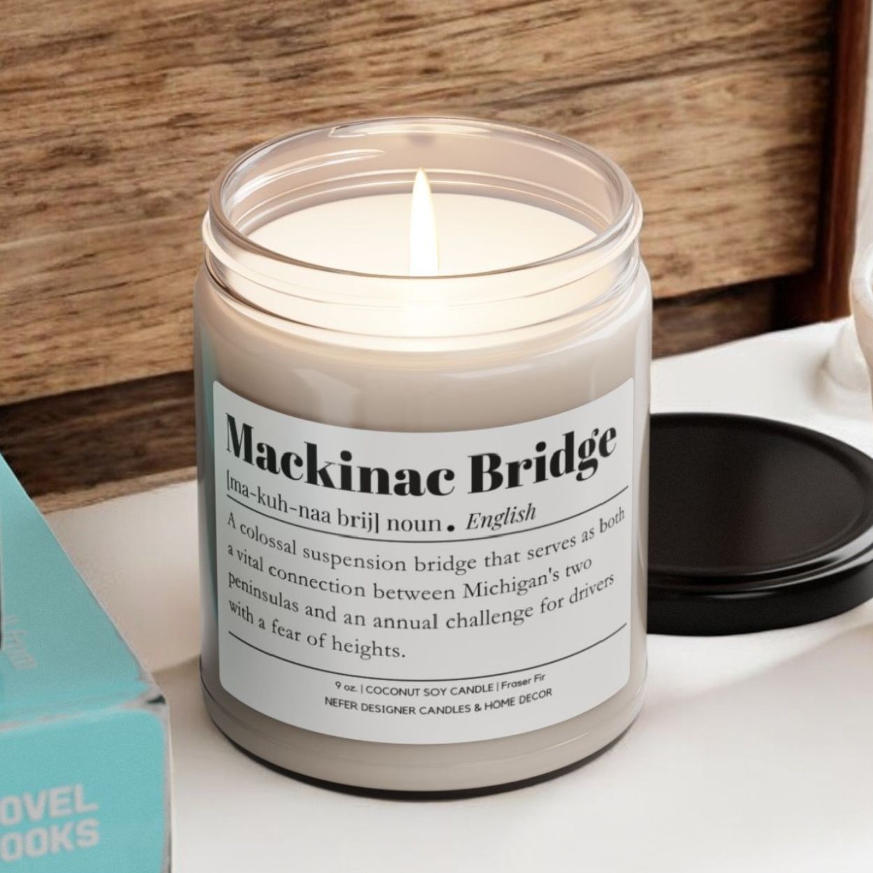 Mackinac Bridge Michigan | Dictionary Definition Candle