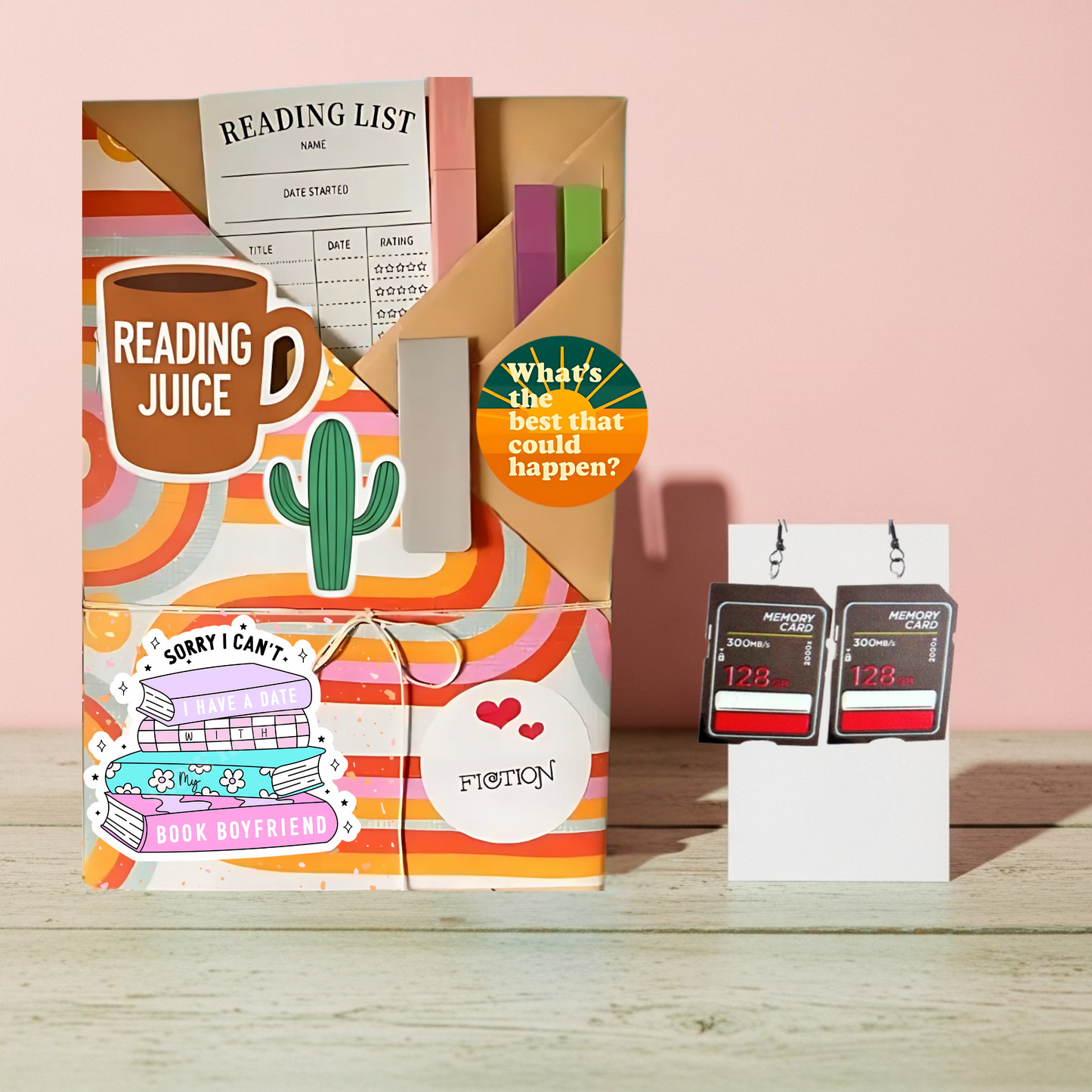 Plot Twist: A Blind Date with a Book & Earrings Gift Set