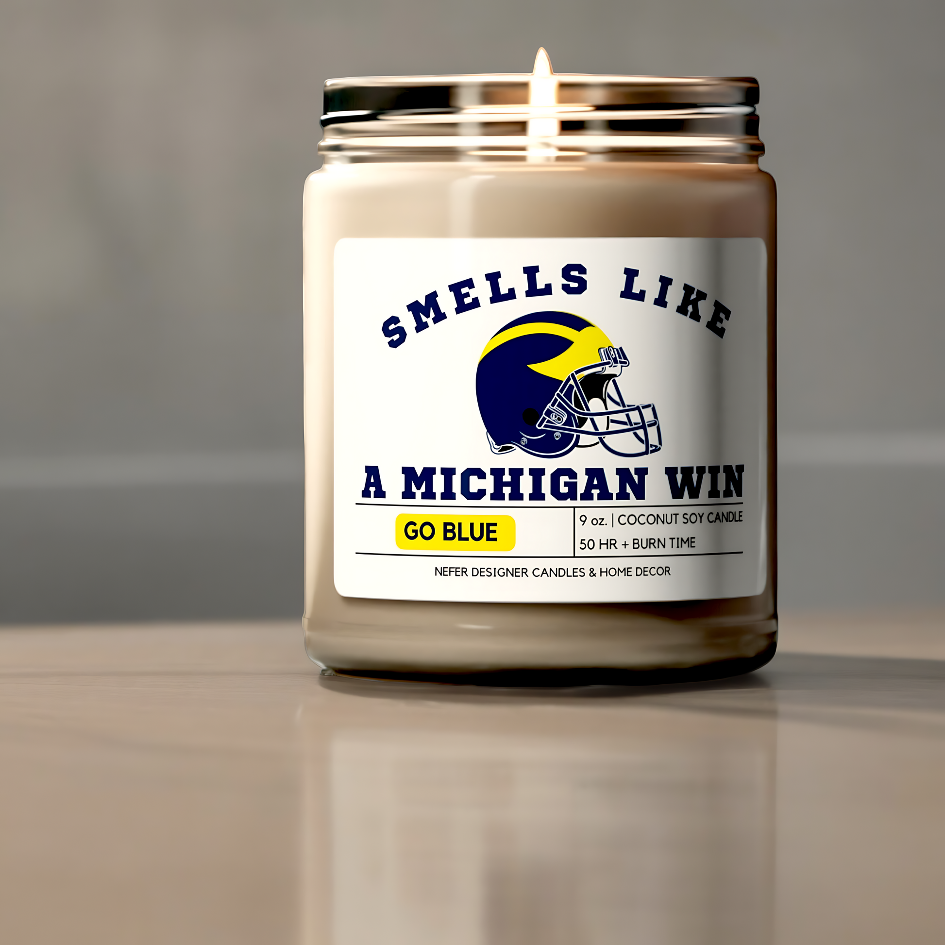 Smells Like a Michigan Wolverine Win - Michigan Lucky Game Day Candle