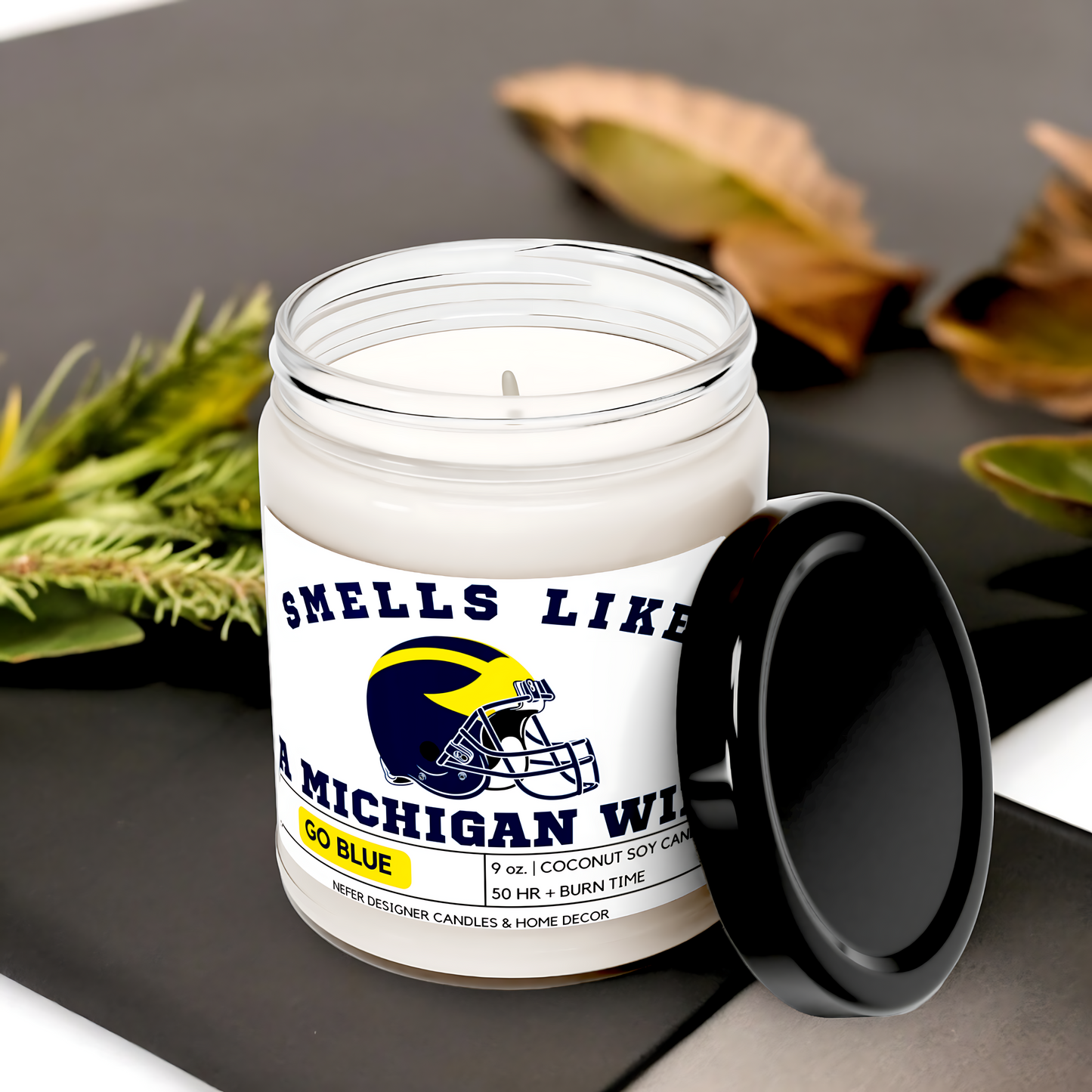 Smells Like a Michigan Wolverine Win - Michigan Lucky Game Day Candle