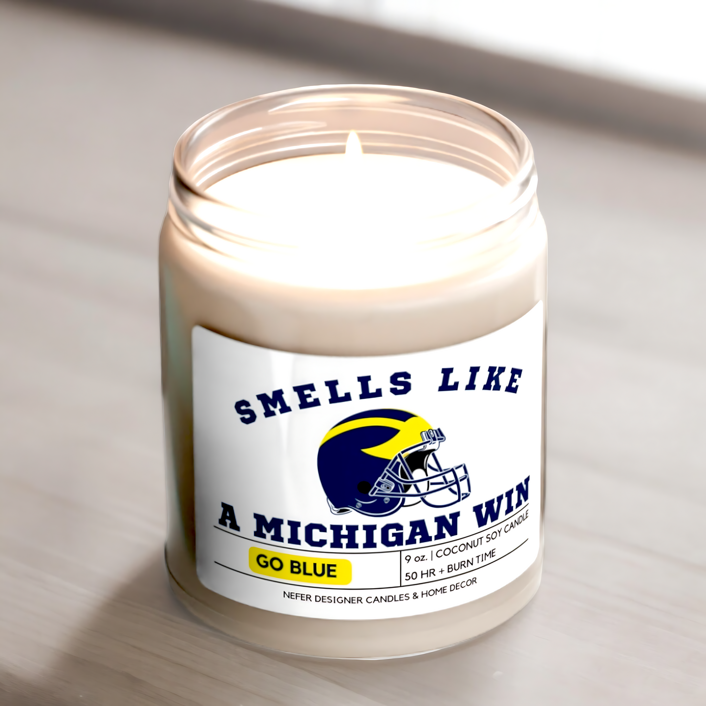 Smells Like a Michigan Wolverine Win - Michigan Lucky Game Day Candle