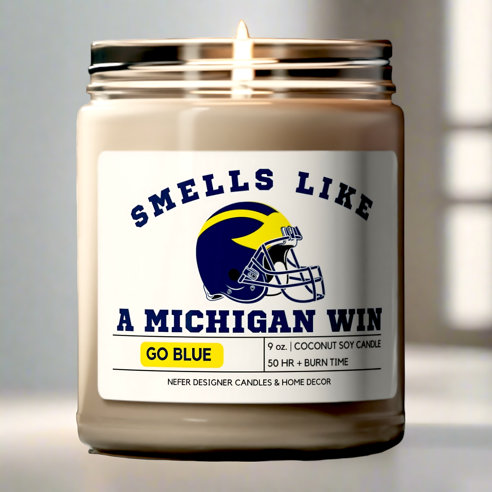 Smells Like a Michigan Wolverine Win - Michigan Lucky Game Day Candle