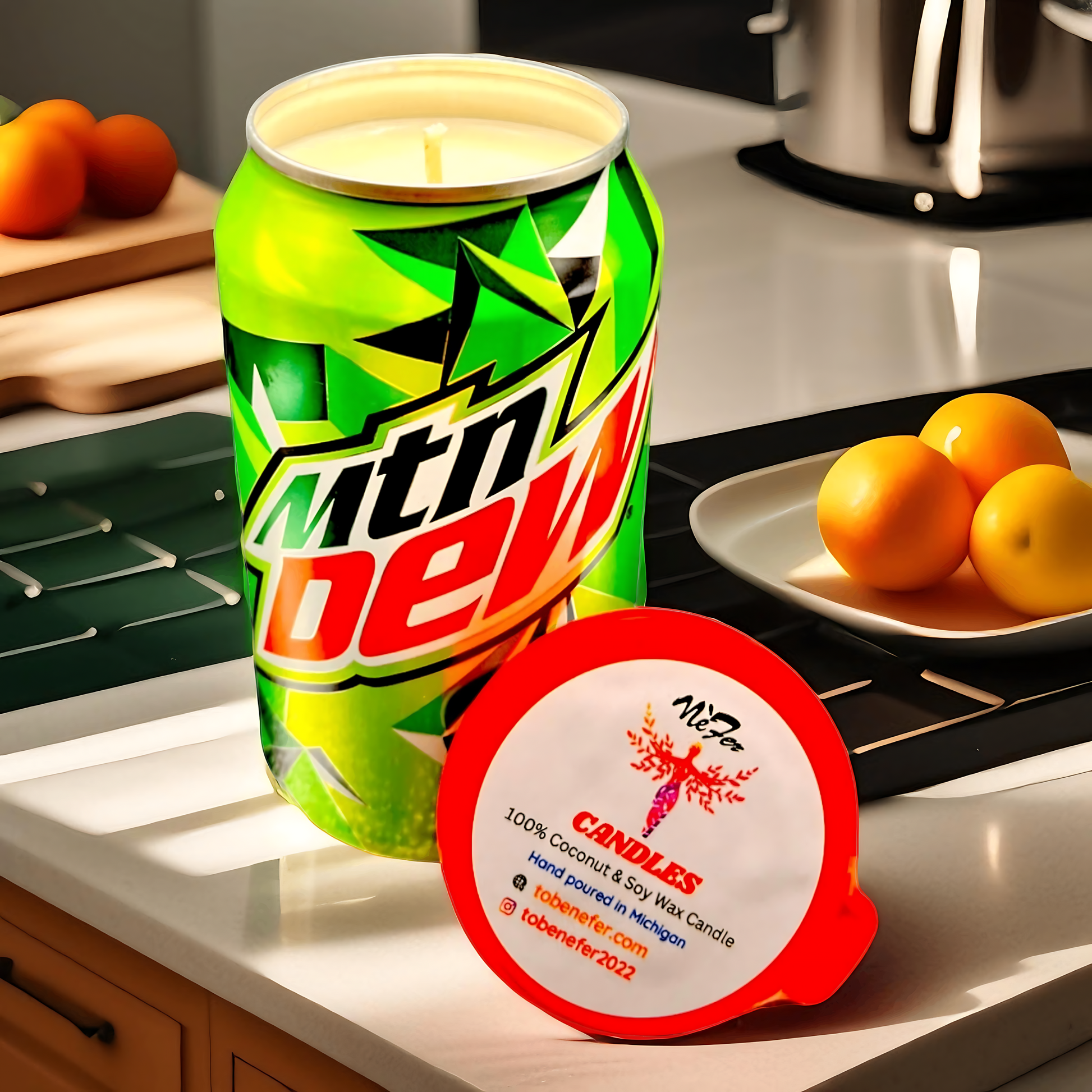 Mountain Dew Can Candle