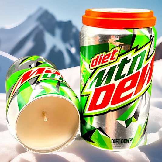 Diet Mountain Dew Can Candle