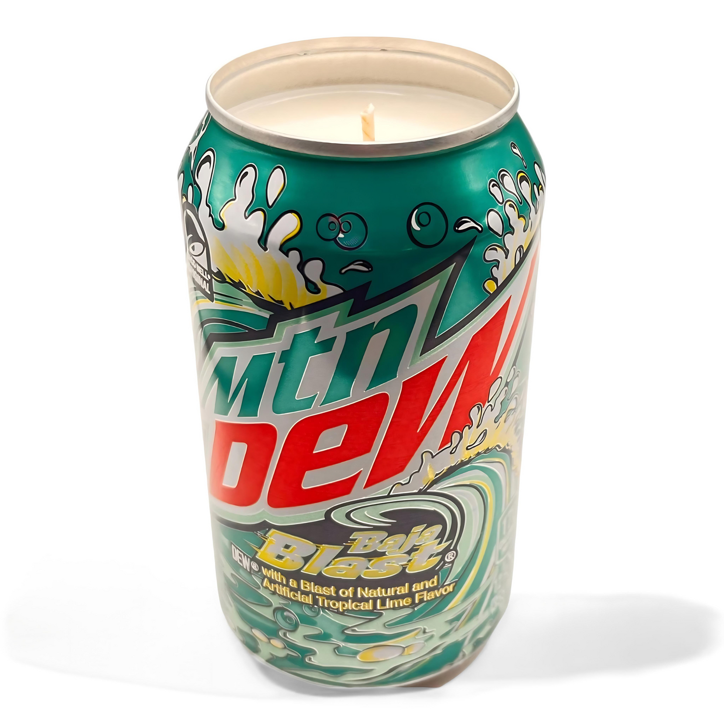 Baja Blast Mountain Dew Candle | Hand Poured Soda Can Candle | 12 oz Soda Themed