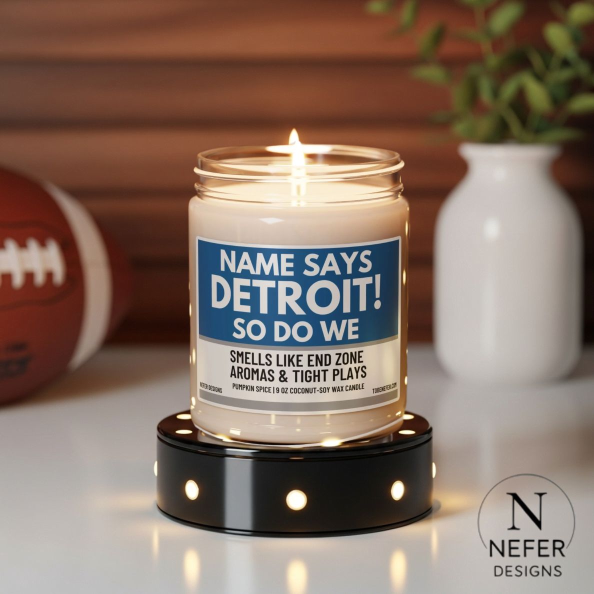 Detroit Game Day Candle | Name Says Detroit So Do We!