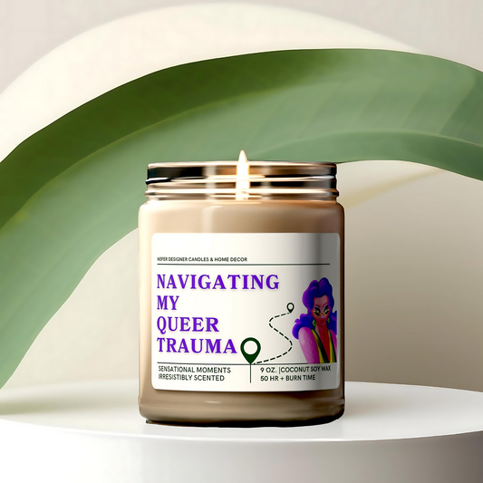 Navigating My Queer Trauma Candle 