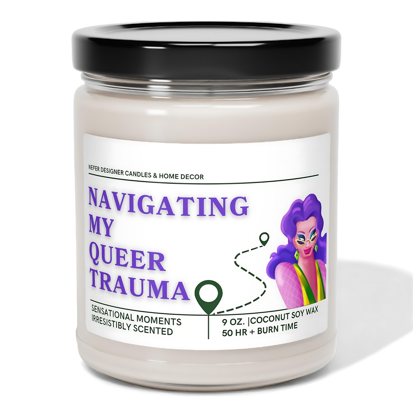 Navigating My Queer Trauma Candle 