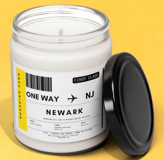 New Jersey Newark state candle