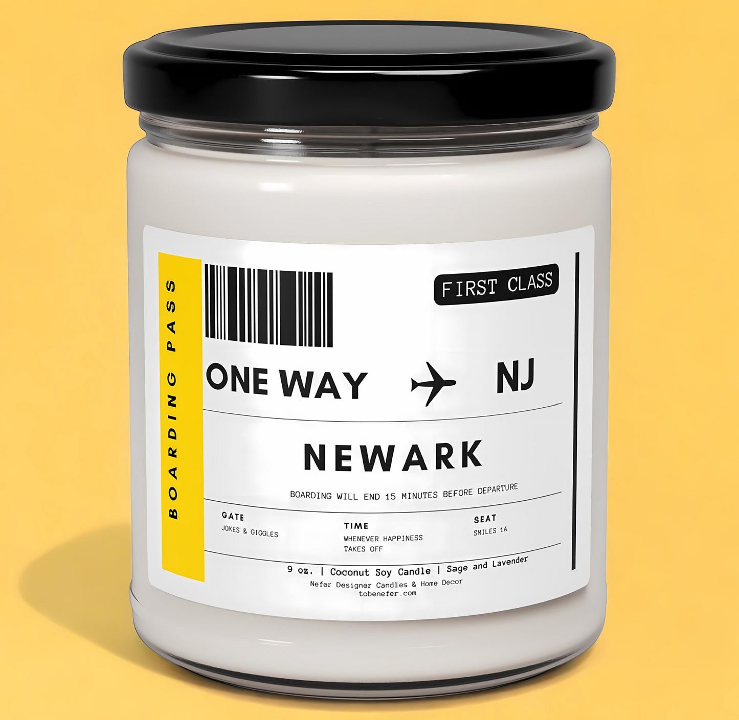 New Jersey Newark state candle