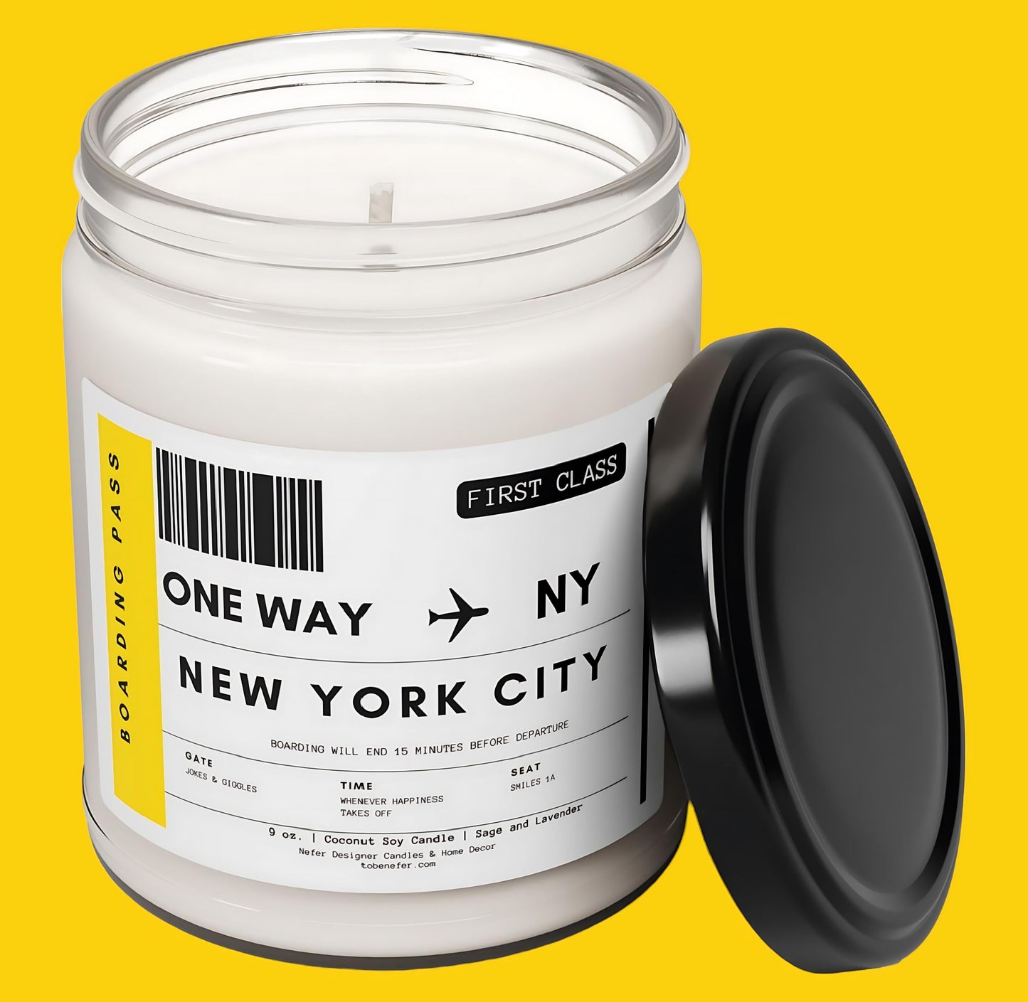 New York New York City state candle