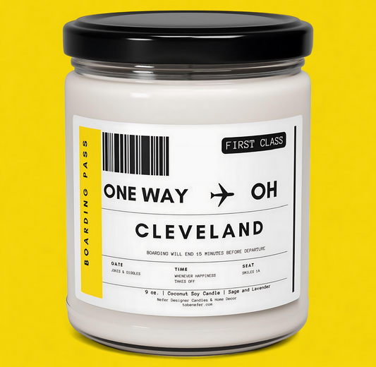 Ohio Cleveland state candle