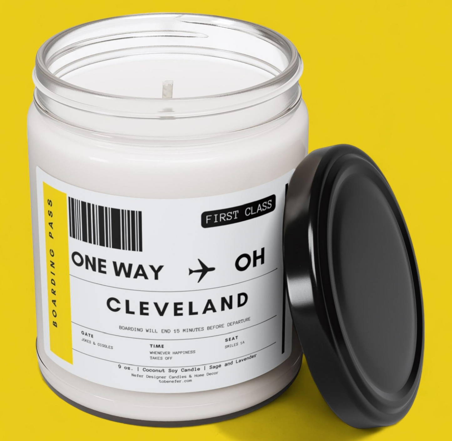 Ohio Cleveland state candle