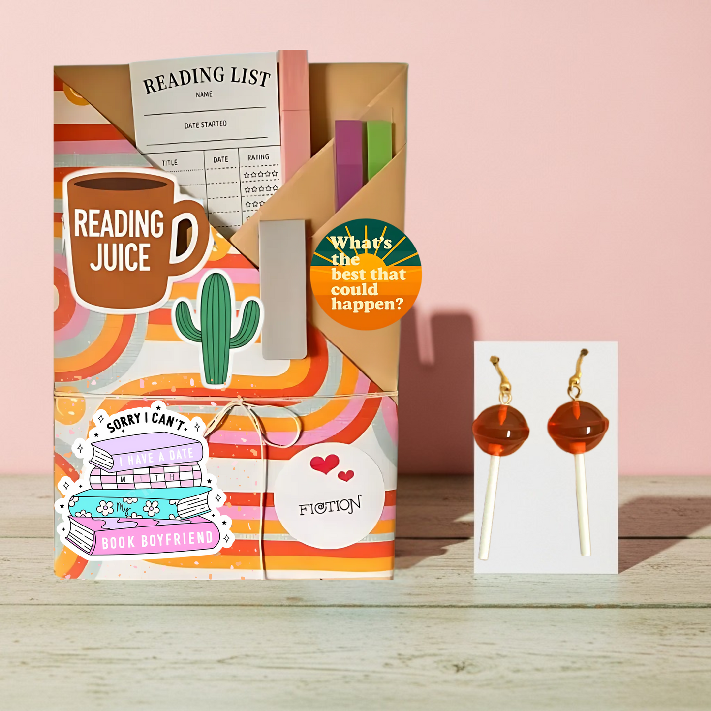Plot Twist: A Blind Date with a Book & Earrings Gift Set