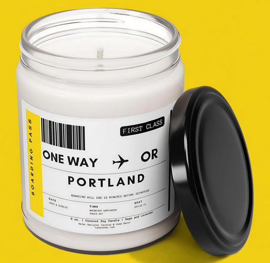 Oregon Portland state candle