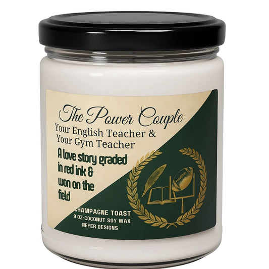 The Perfect Couple Soy Candle | Your English Teacher & Your Gym Teacher