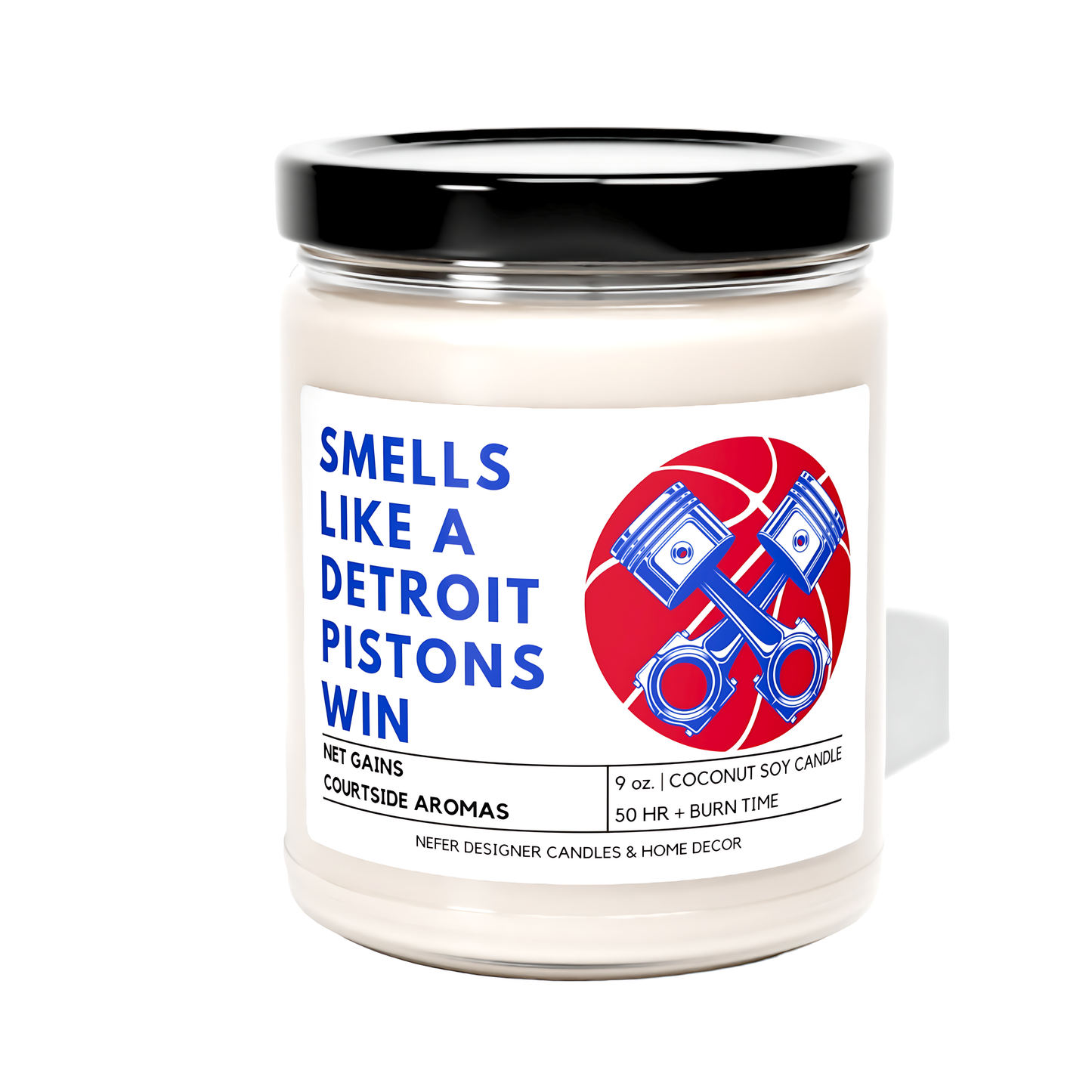 Smells Like a Detroit Pistons Win - Detroit Lucky Game Day Candle