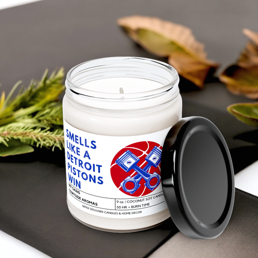 Smells Like a Detroit Pistons Win - Detroit Lucky Game Day Candle