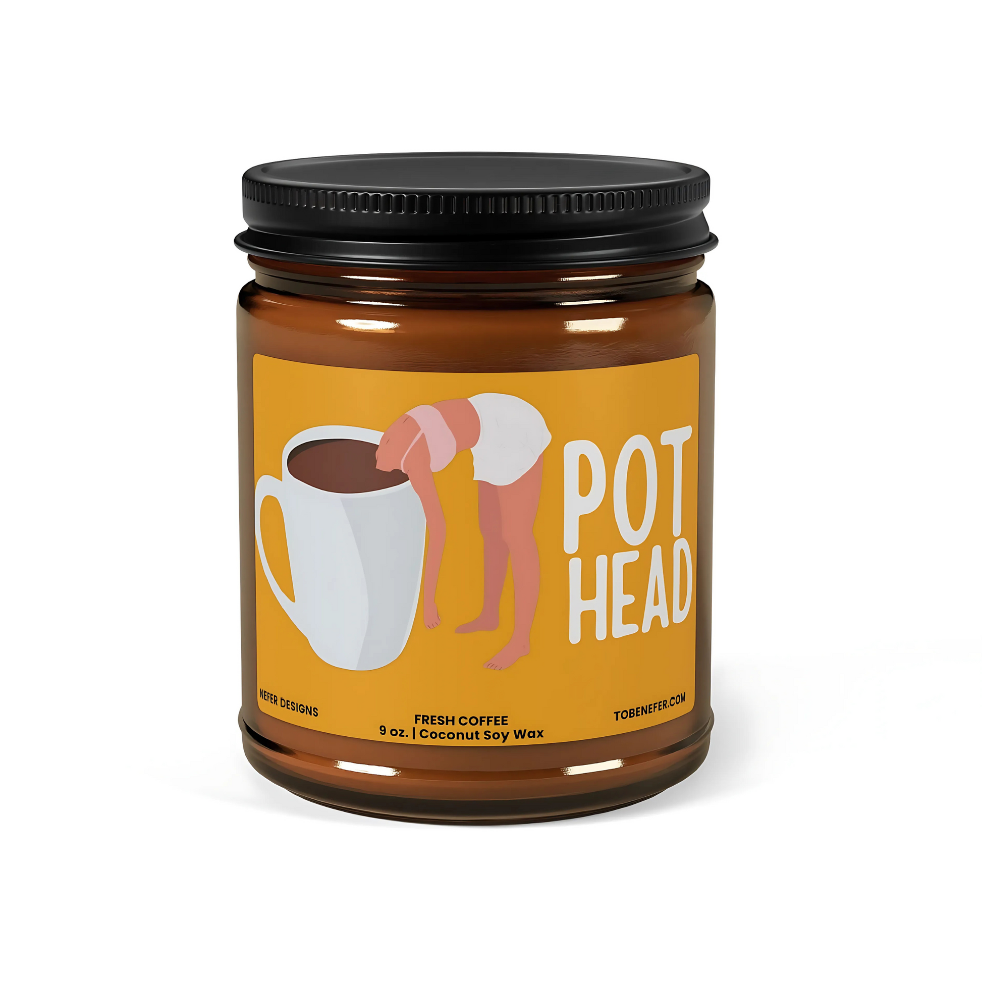 Gift Coffee scented Pot Head Candle 2