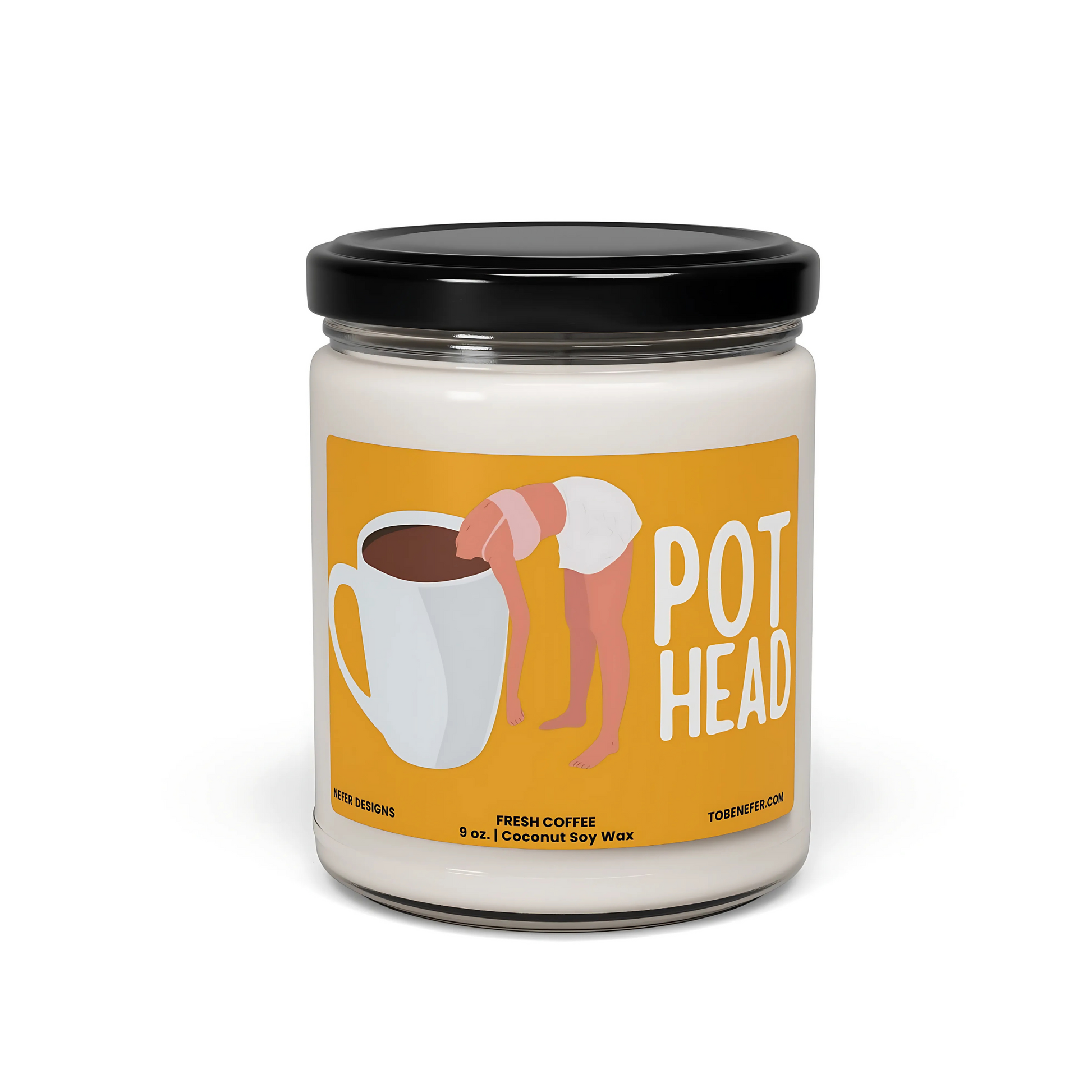 Gift Coffee scented Pot Head Candle 1 