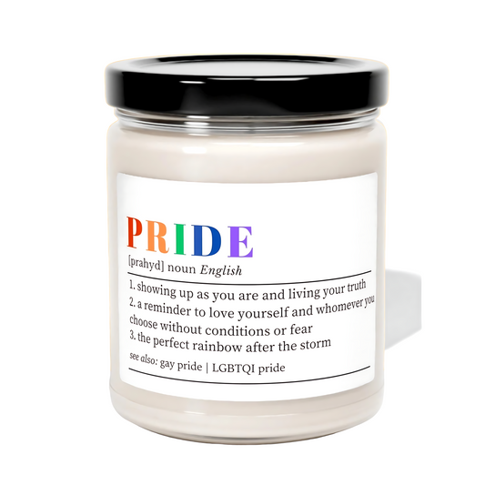 Pride - Dictionary Definition Candle