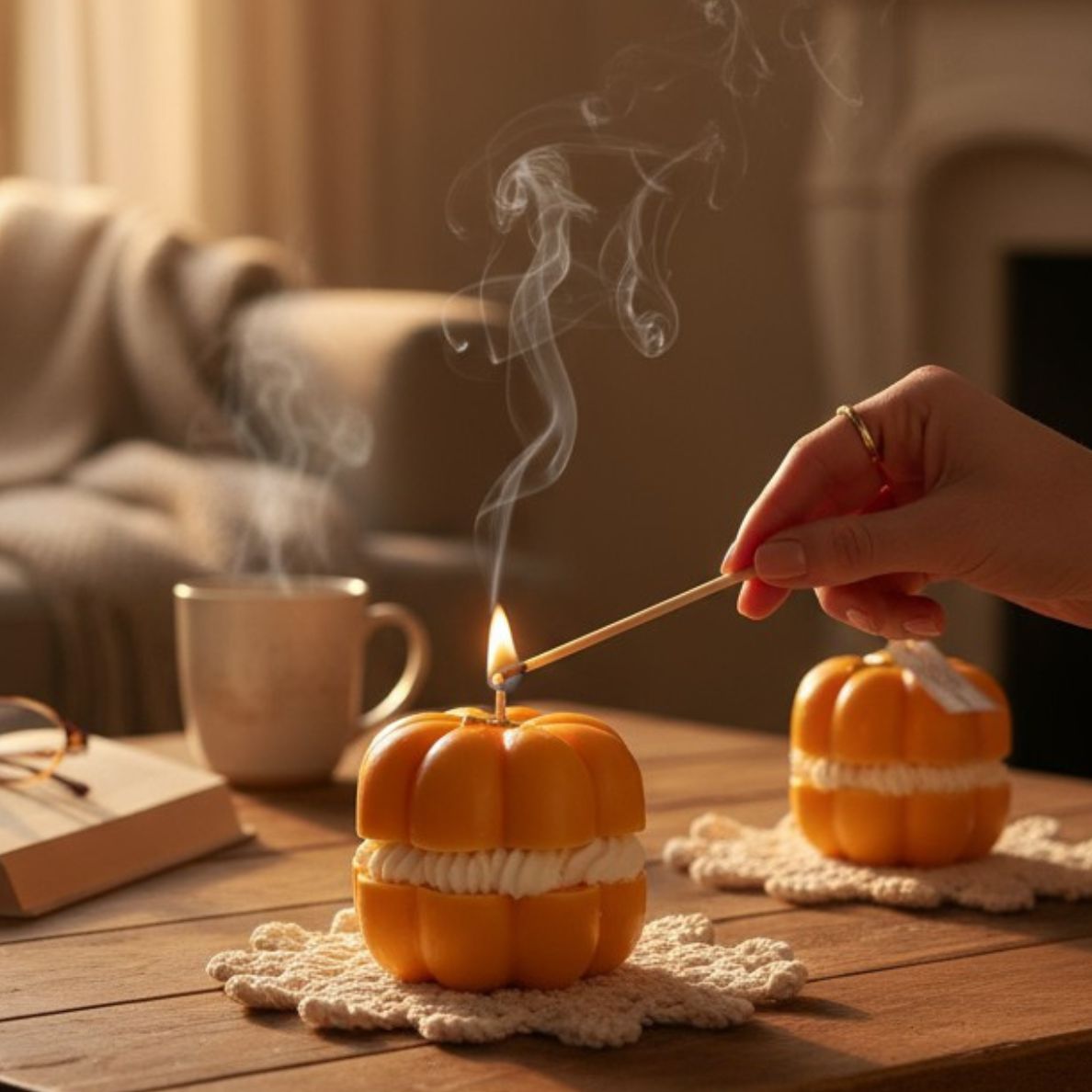 Pumpkin Time |  Pumpkin Spice Scented Novelty Decorative Candle