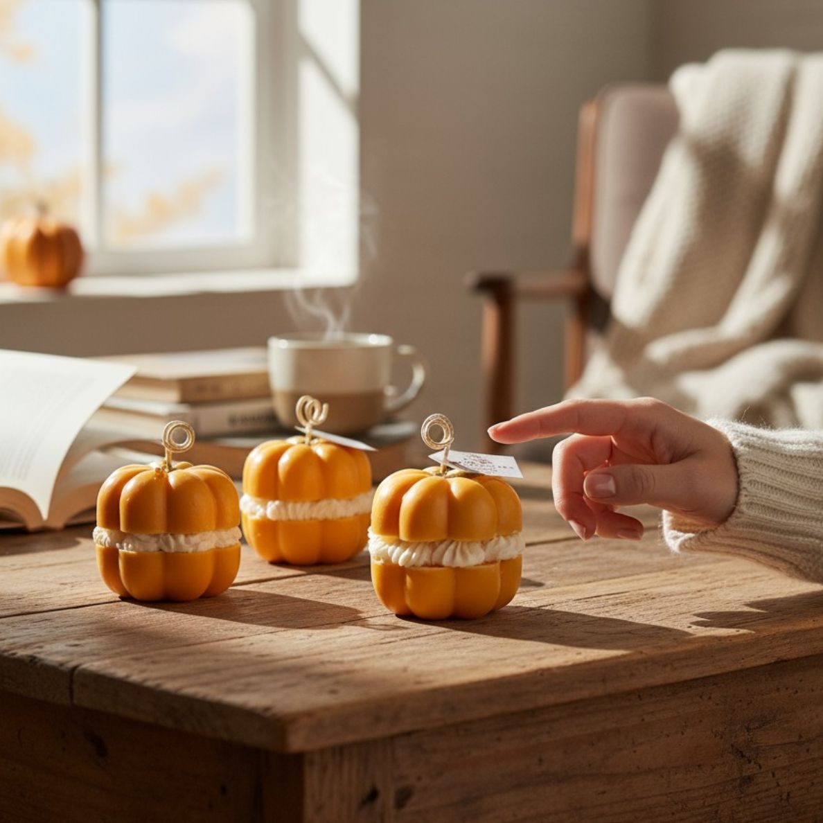 Pumpkin Time |  Pumpkin Spice Scented Novelty Decorative Candle