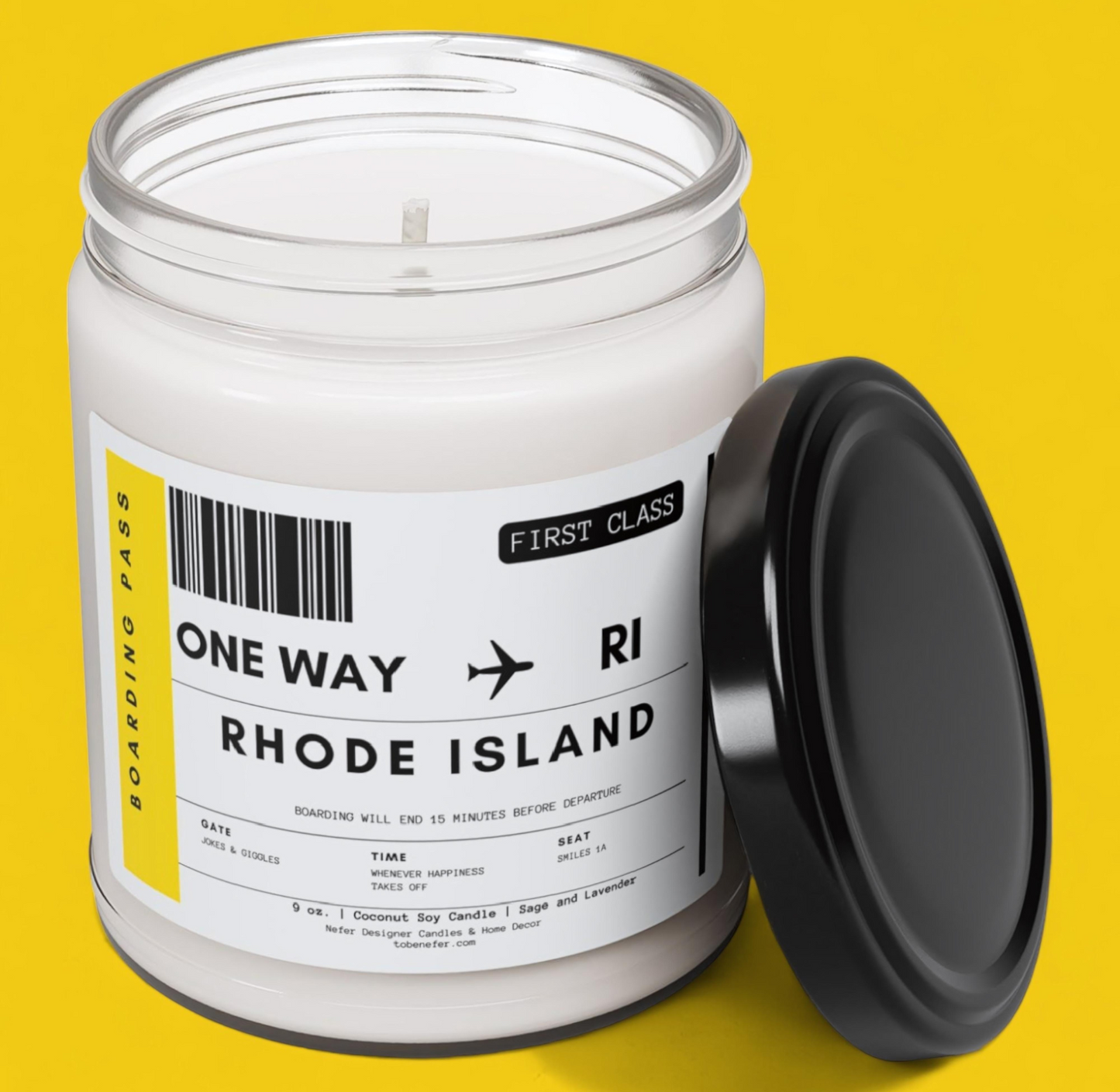 Rhode Island state candle