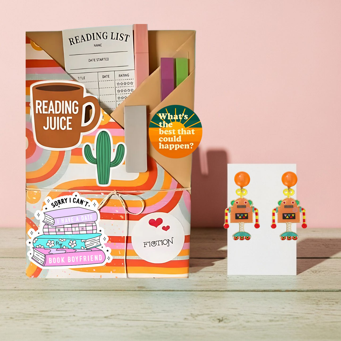 Plot Twist: A Blind Date with a Book & Earrings Gift Set