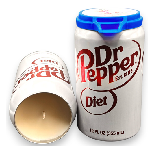 Diet Dr Pepper Candle | Hand Poured Soda Can Candle | 12 oz Soda-Themed