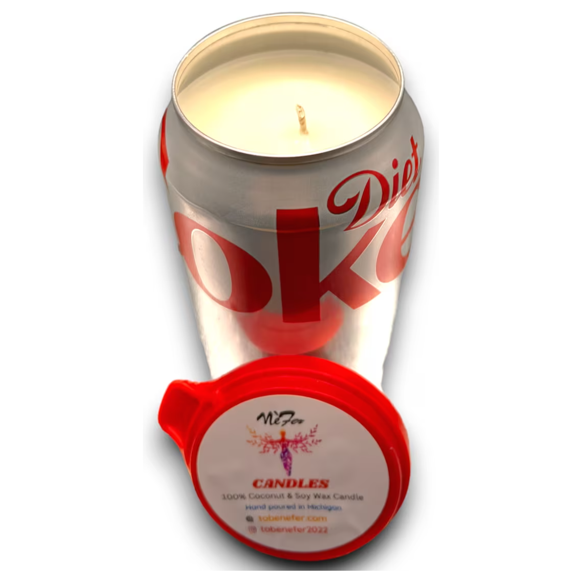 Diet Coke Candle | Hand Poured Soda Can Candle | 12 oz Soda-Themed